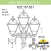 Миниатюра фото садово-парковый фонарь fumagalli ricu bisso/cefa 3+1 u23.157.s31.vyf1r | 220svet.ru