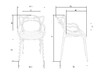 Миниатюра фото набор 2шт стул обеденный dobrin masters lmzl-pp601-n2_p_b-03-13322 | 220svet.ru