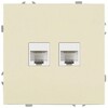 Миниатюра фото розетка эра galaxy 15-3108-02 информационная двойная 2xrj45 ip20 слоновая кость б0070758 | 220svet.ru