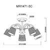 Миниатюра фото потолочная люстра myfar luiza mr1471-5c | 220svet.ru