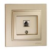 Миниатюра фото розетка телефонная rj11 mono electric 3 кат титан 102-222205-124 | 220svet.ru