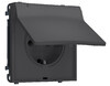 Миниатюра фото розетка с/з с шторками и защитной крышкой ambrella volt quant pro sigma ms908010 | 220svet.ru