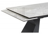 Миниатюра фото керамический стол раскладной woodville денхольм 240(290)х100х75 rystal onyx bianco / черный 588037 | 220svet.ru