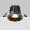 Миниатюра фото встраиваемый светодиодный светильник maytoni round dl058-12w2.7k-b | 220svet.ru