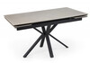 Миниатюра фото керамический стол раскладной 120(180)х80 woodville старлайт carmen light grey / черный 622890 | 220svet.ru