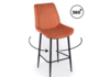 Миниатюра фото барный стул вращающийся woodville седа 360 терракотовый (zd 432) / черный 632619 | 220svet.ru