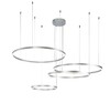 Миниатюра фото подвесной светодиодный светильник indigo galass 14001/4p silver v000016l | 220svet.ru