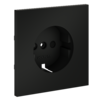 Миниатюра фото накладка для розетки с заземлением и защитными шторками voltum s70 vls000708 (черный матовый) | 220svet.ru