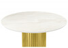Миниатюра фото керамический стол woodville гравент 110 onyx bianco soft satin / золотой 625608 | 220svet.ru