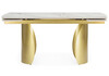 Миниатюра фото керамический стол раскладной 160(220)x90 woodville готланд бежевый / золото 622923 | 220svet.ru