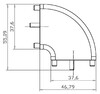 Миниатюра фото соединитель deko-light angle connector mia flat, black 930191 | 220svet.ru