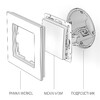 Миниатюра фото выключатель одноклавишный проходной werkel серебряный рифленый w1112009 | 220svet.ru