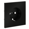 Миниатюра фото накладка для розетки с заземлением voltum s70 vls000608 (черный матовый) | 220svet.ru