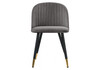 Миниатюра фото стул на металлокаркасе woodville gabi темно-серый / черный / золотой 15939 | 220svet.ru