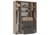 Миниатюра фото шкаф woodville паркинс железный камень / дуб каньон 546168 | 220svet.ru