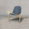 Миниатюра фото стул шелл roomers bls-01/ym37 ash | 220svet.ru