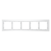 Миниатюра фото рамка стеклянная на 5 постов voltum s70 vls110502 (белый,матовый,стекло) | 220svet.ru