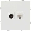 Миниатюра фото розетка эра galaxy 15-3110-01 комбинированная rj45+tv ip20 белый б0070776 | 220svet.ru