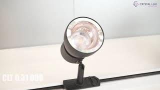 Миниатюра фото трековый светильник crystal lux clt 0.31 009 bl-go | 220svet.ru